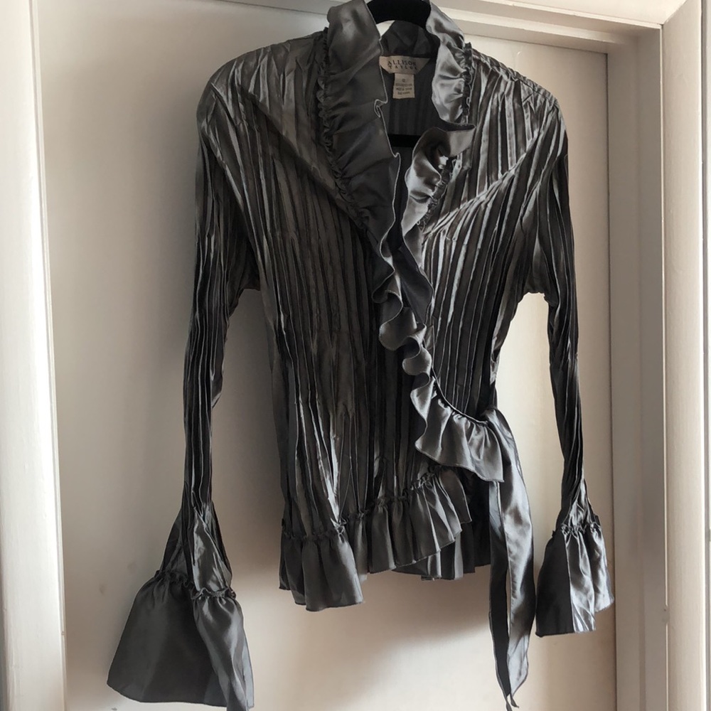 Allison Tailor Ruffled Wrap Top - Picture 4 of 12